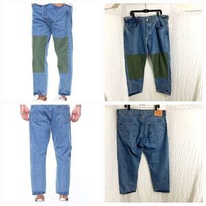 Levi's Drop Crop Button Fly Patchwork Men's Jeans Size 36